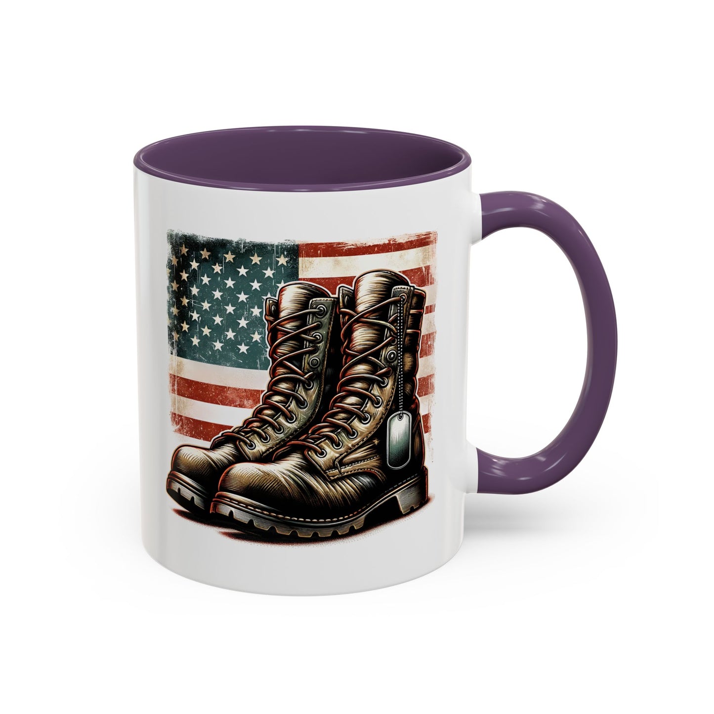 4th of July Mug - Fallen Soldier Boots Flag