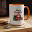 Christmas Mug - Merry Christmas Green & Red Text Santa Presents