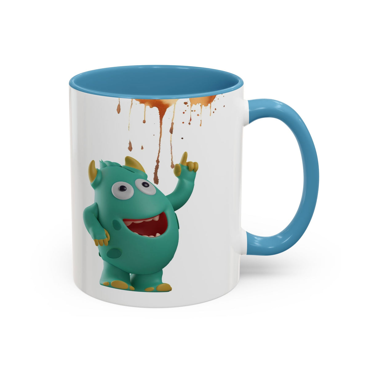 Humor Mug - Monster Drinks Coffee Spill