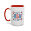 4th of July Mug - USA Preppy Floral