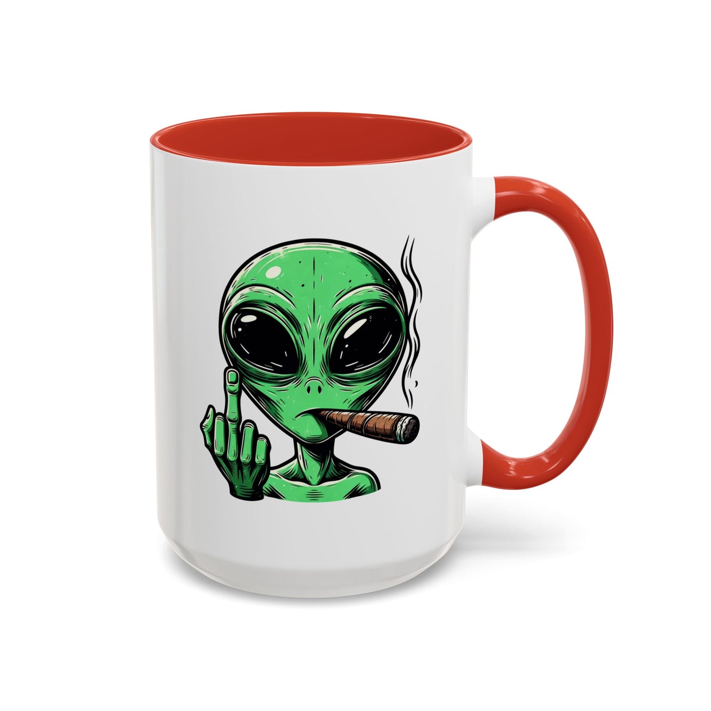 Adult Mug - Green Alien Fuck You Human