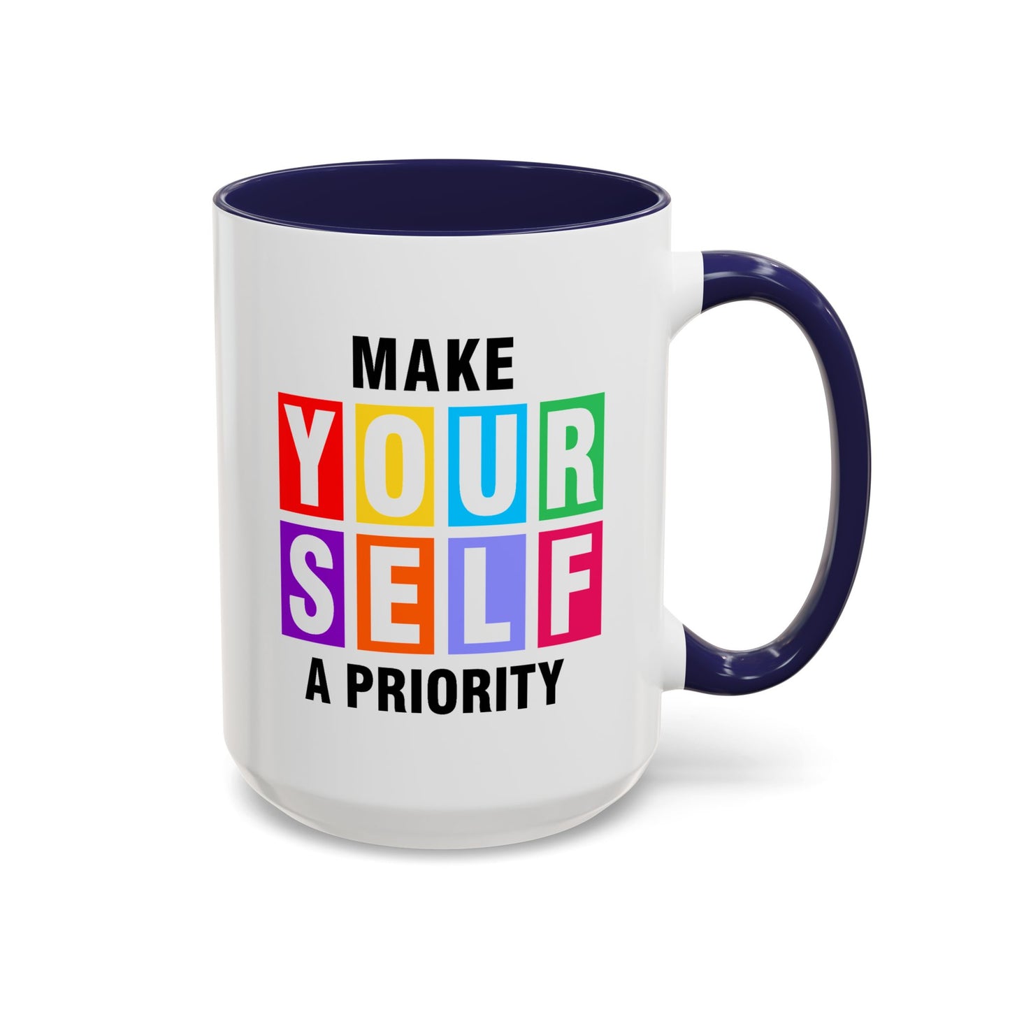 Wellness Mug - Make Yourself a Priority Colored Blocks