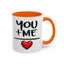 Anniversary Mug - You and Me Red Heart