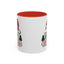 Christmas Mug - Merry Christmas Green & Red Text Red Hat