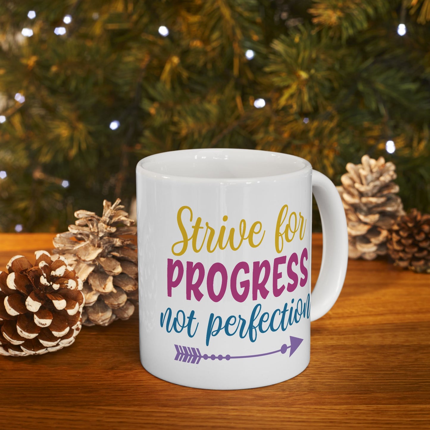 Motivation Mug - Strive For Progress Not Perfection Sticker