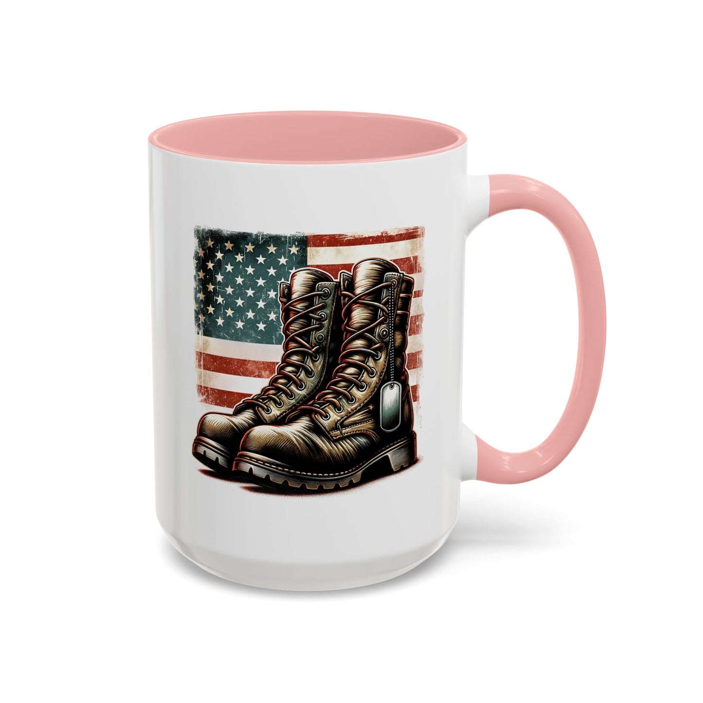 4th of July Mug - Fallen Soldier Boots Flag