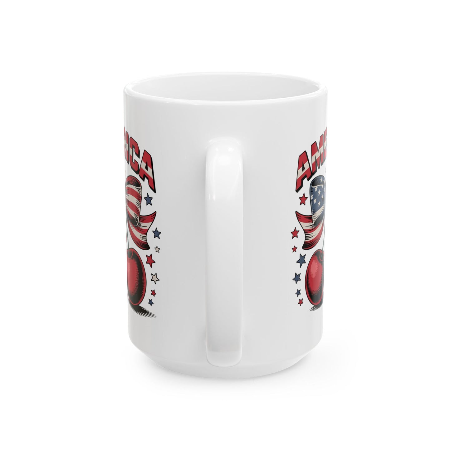4th of July Mug - America Cherry Bow