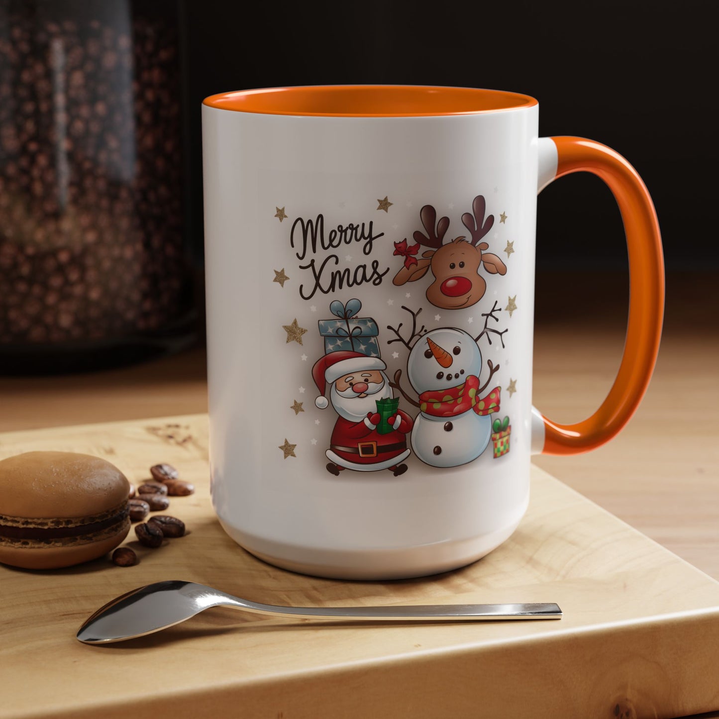 Christmas Mug - Merry Xmas Santa Snowman Reindeer
