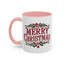 Christmas Mug - Merry Christmas Maroon Text Ornament Decorations