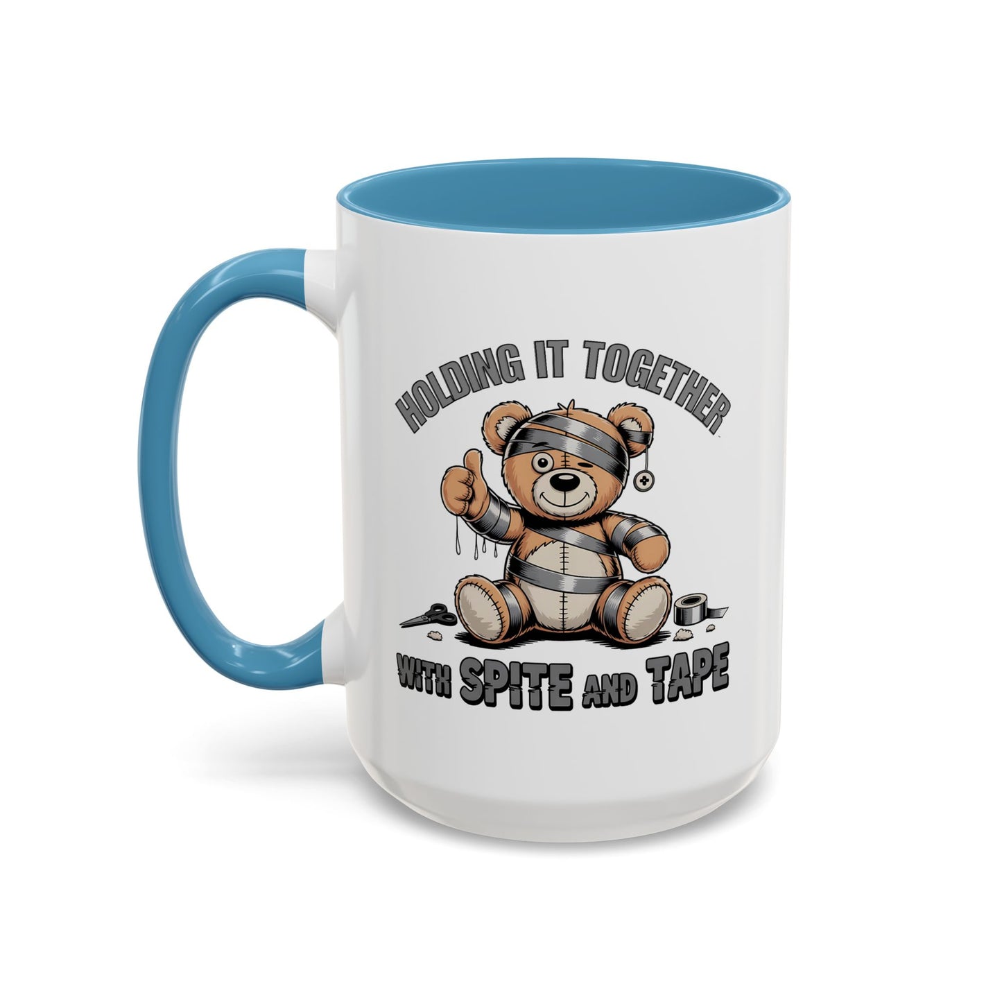 Humor Mug - Holding It Together With Spite & Tape