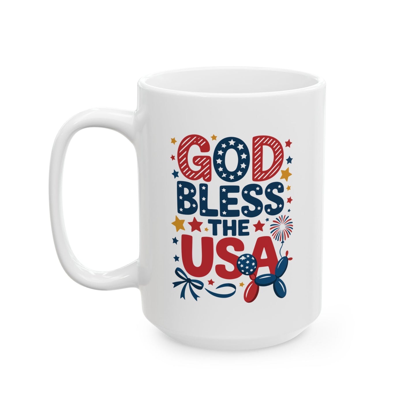 Religious Mug - God Bless The USA Sign