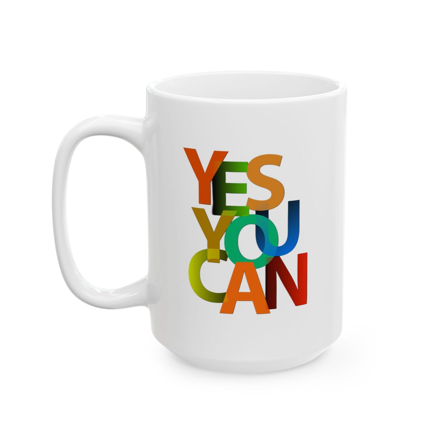 Motivation Mug - Yes You Can Colorful