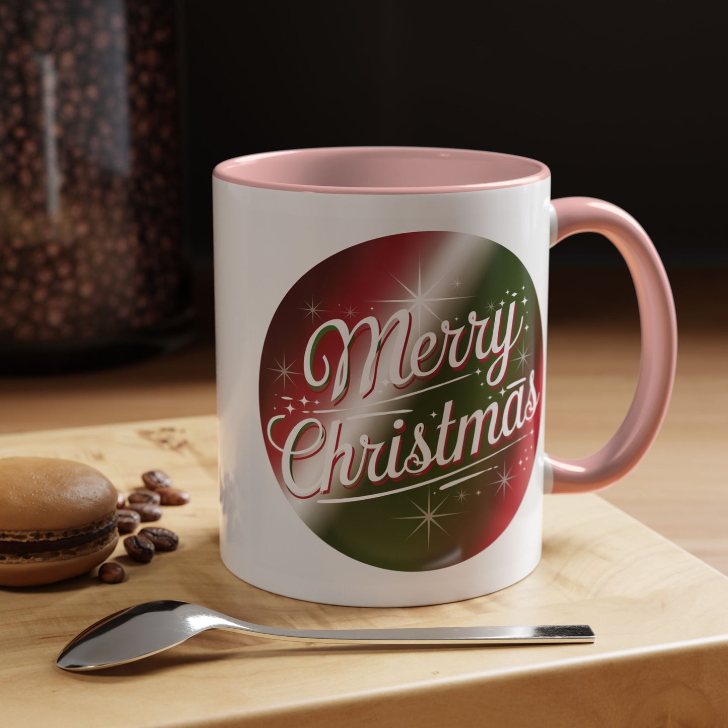 Christmas Mug - Merry Christmas White and Red Text Decoration
