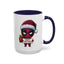 Christmas Mug - Merry Christmas Red Text Superhero