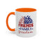 4th of July Mug - Friends Family Freedom Sunflower