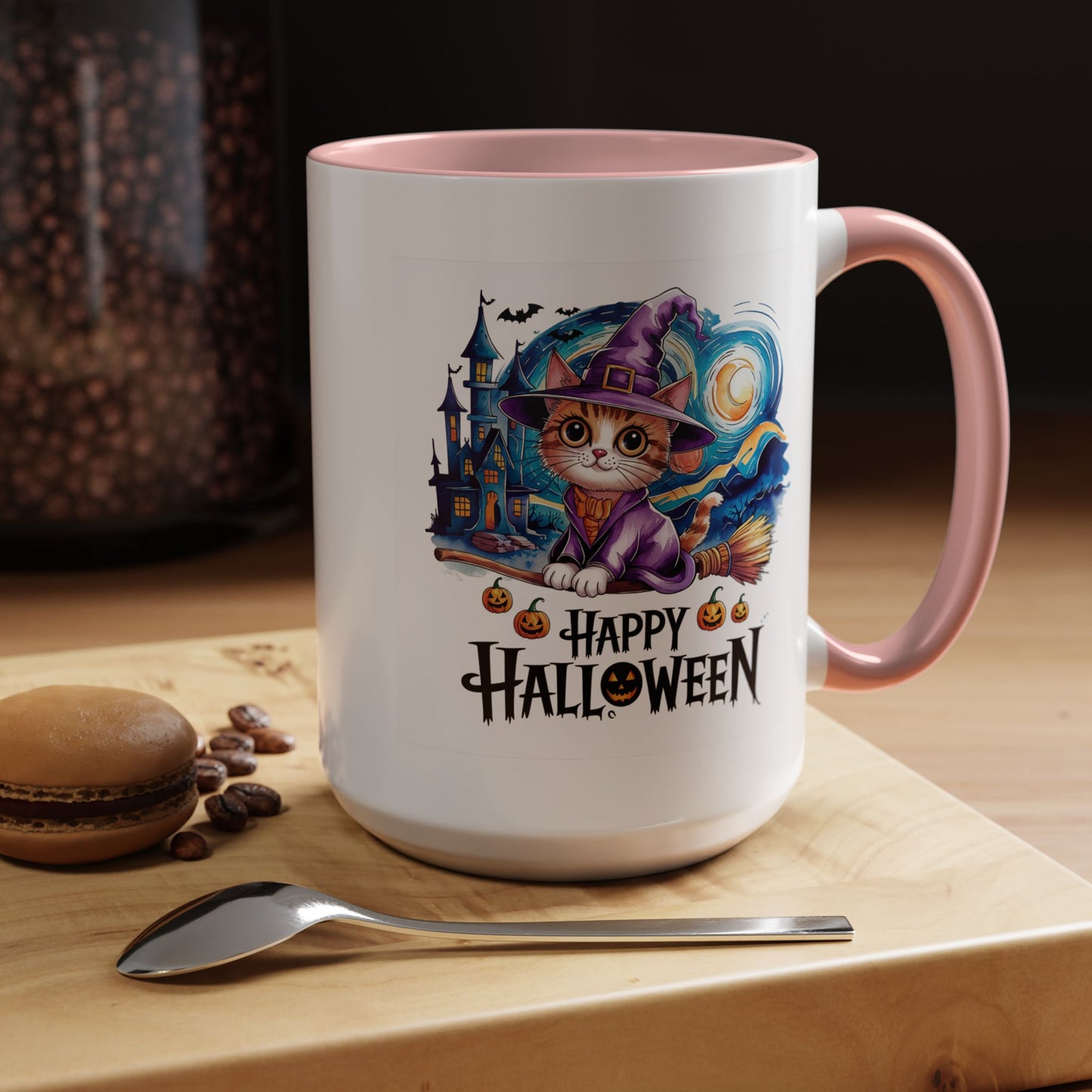 Halloween Mug - Happy Halloween Cat Witch