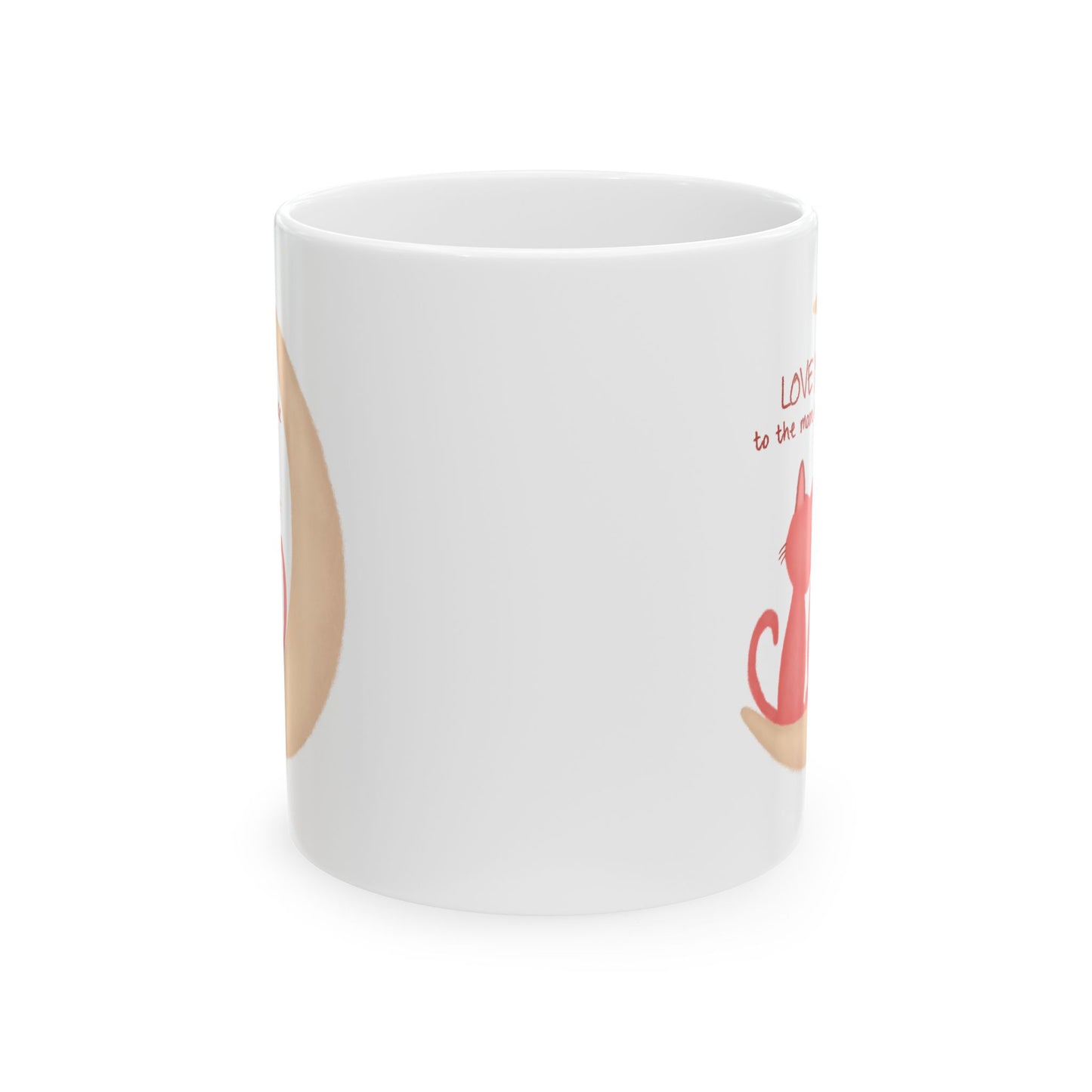Valentine's Day Mug - Love You To The Moon Cats