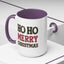 Christmas Mug - Ho Ho Ho Merry Christmas Red & Green Text 4