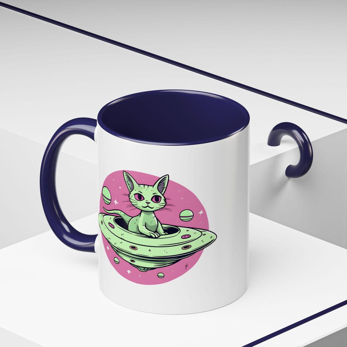 Alien Mug - Flying Saucer Cat