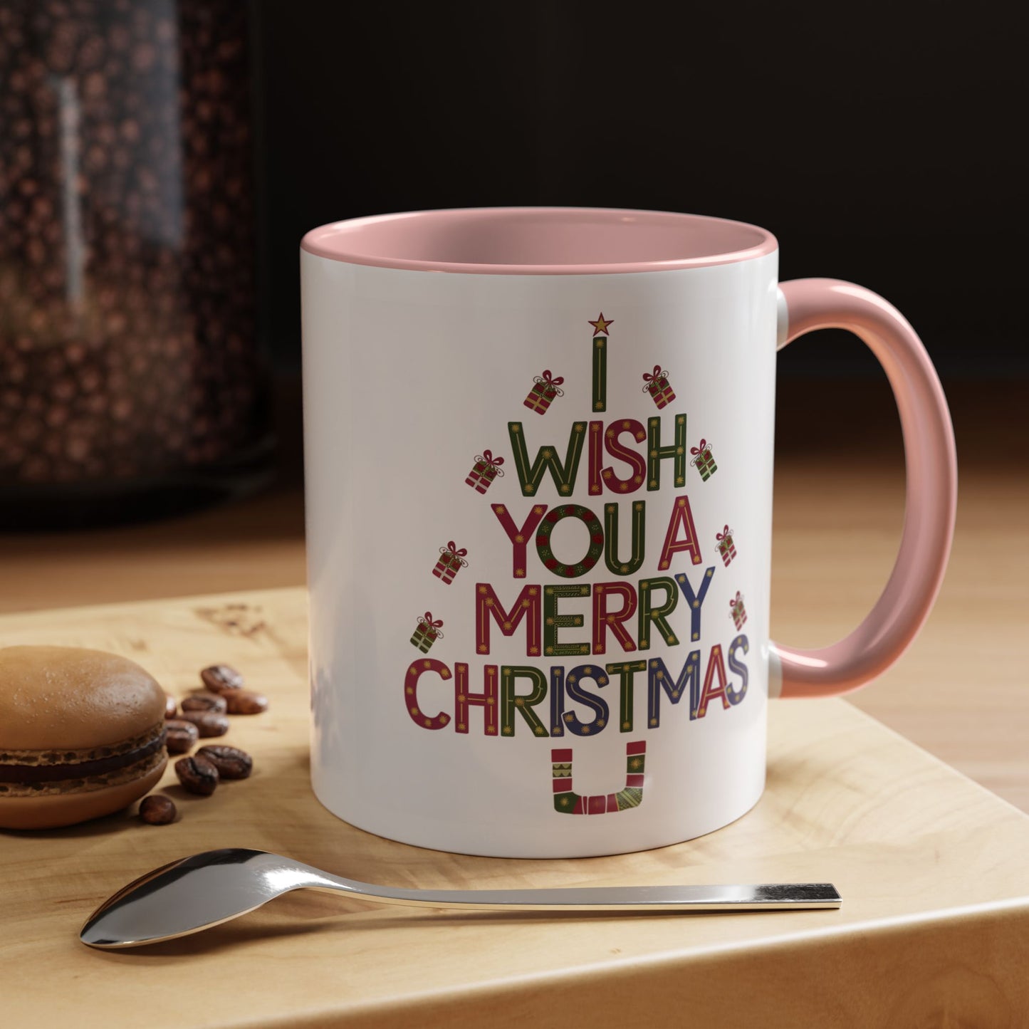 Christmas Mug - I Wish You a Merry Christmas Present Treee