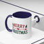 Christmas Mug - Merry Christmas Red & Green Text Heart Arrow Trees