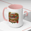Christmas Mug - Happy Holidays White & Red Text Steam Locomotive