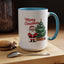 Christmas Mug - Merry Christmas Red Text Santa Tree Presents