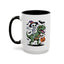 Halloween Mug - Skeleton Riding Dinosaur