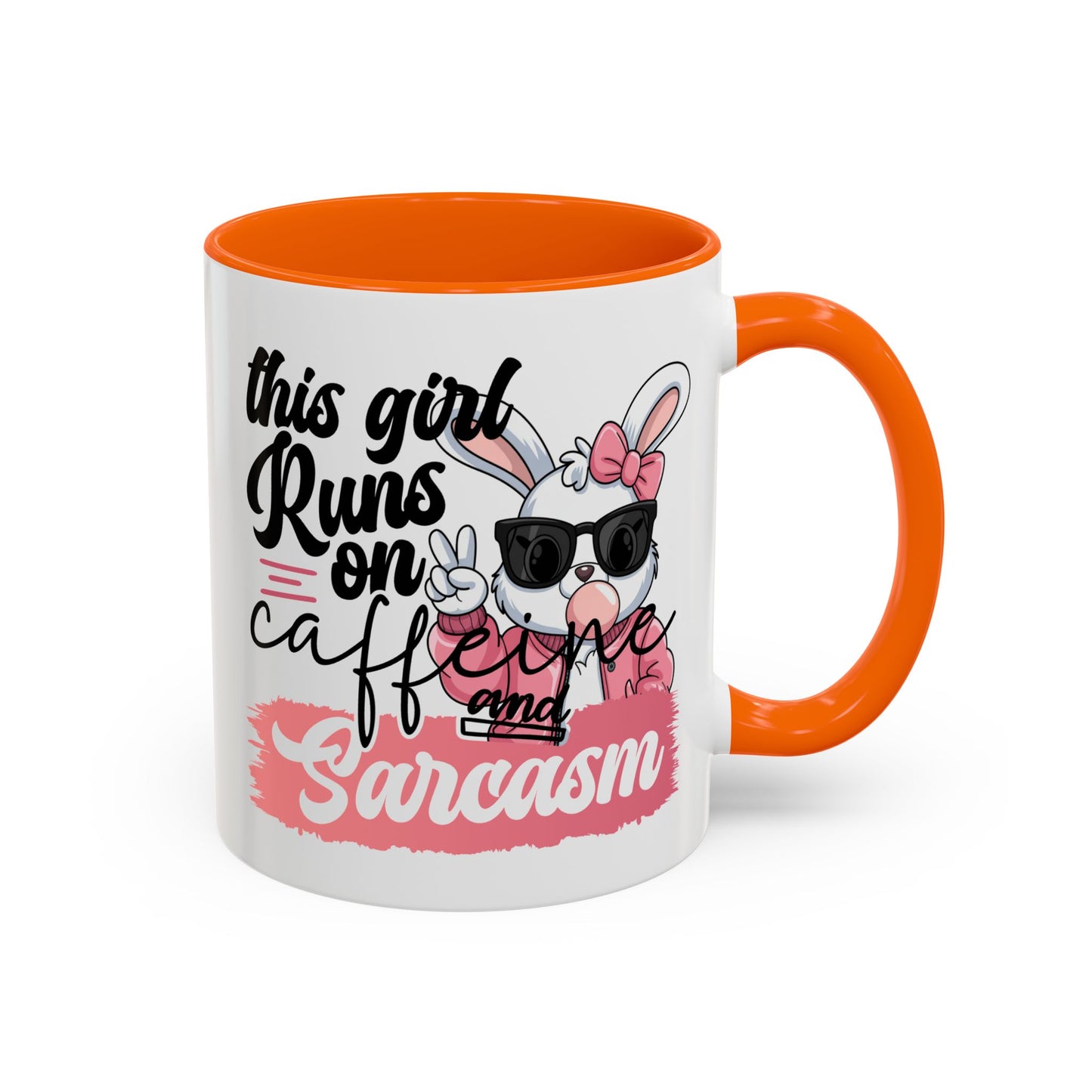 Humor Mug - This Girl Runs on Caffeine & Sarcasm