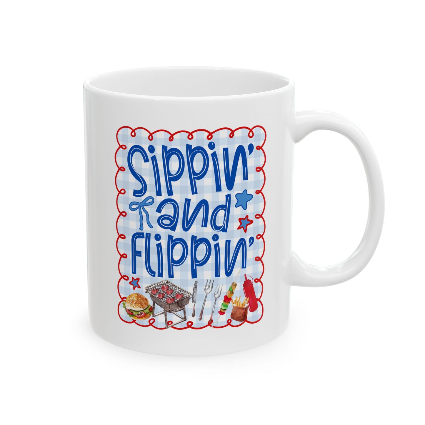 4th of July Mug - Sippin' and Flippin'