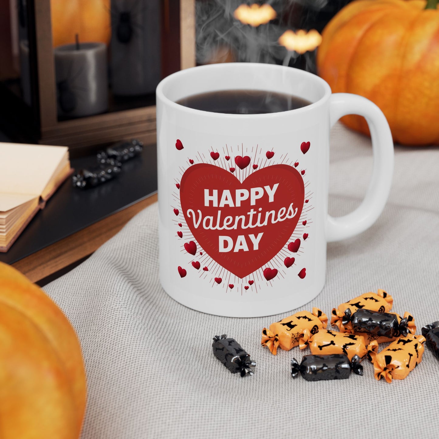 Valentine's Day Mug - Happy Red Hearts