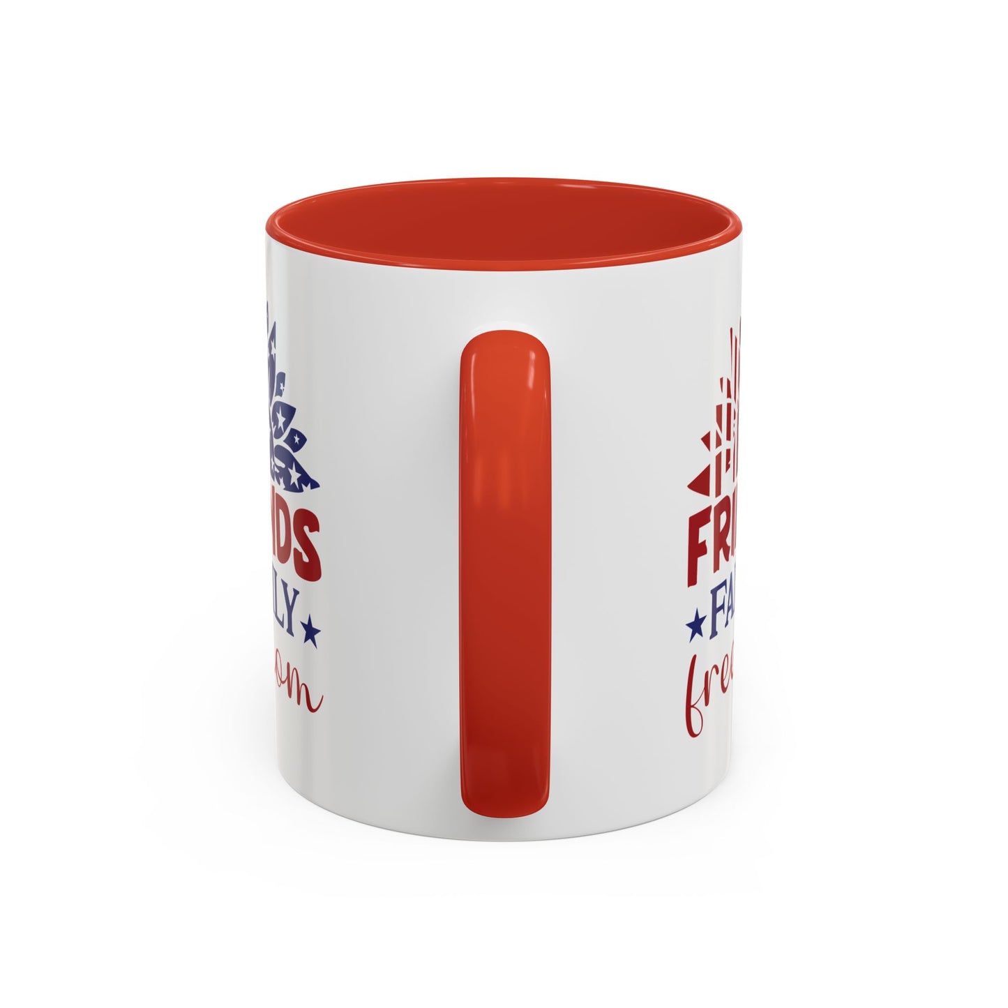 4th of July Mug - Friends Family Freedom Sunflower