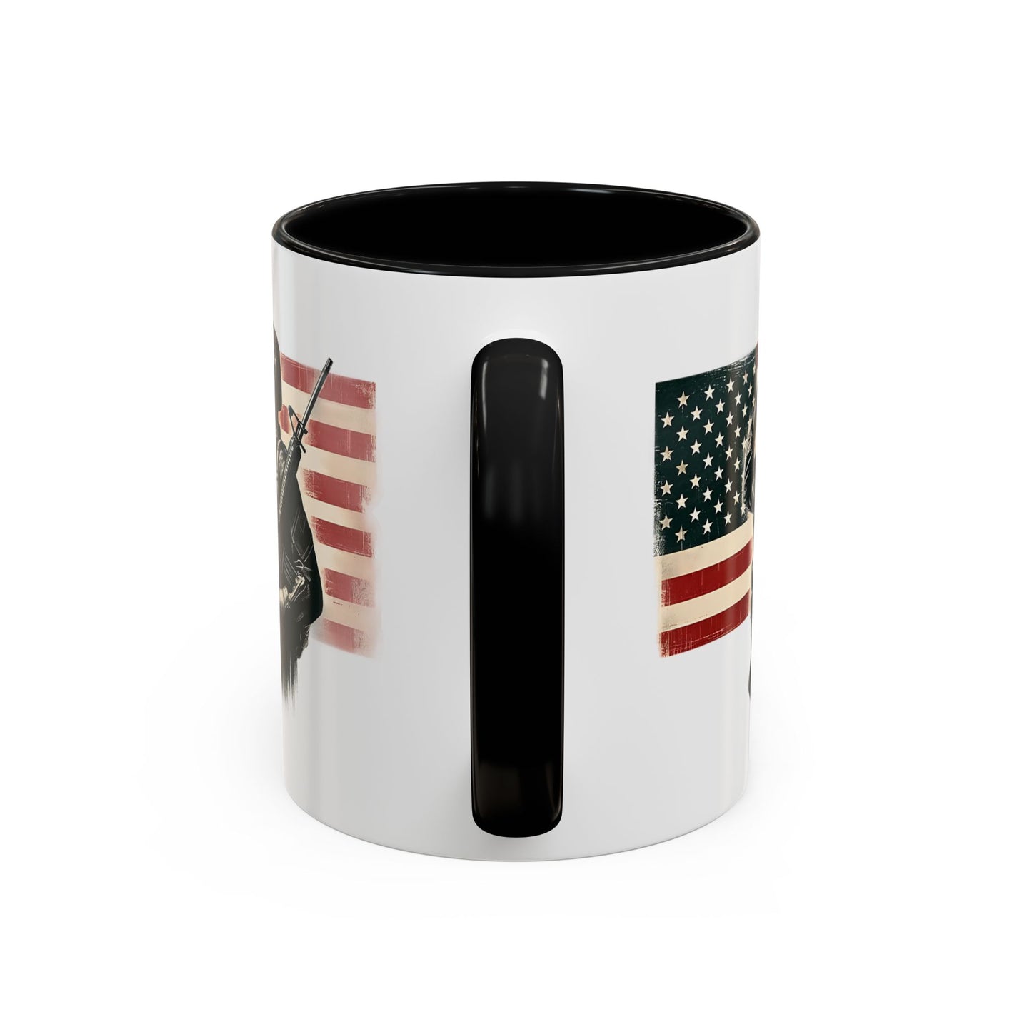 4th of July Mug - Soldier American Flag