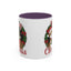 Christmas Mug - Merry Christmas Red Text Cat Presents Wreath