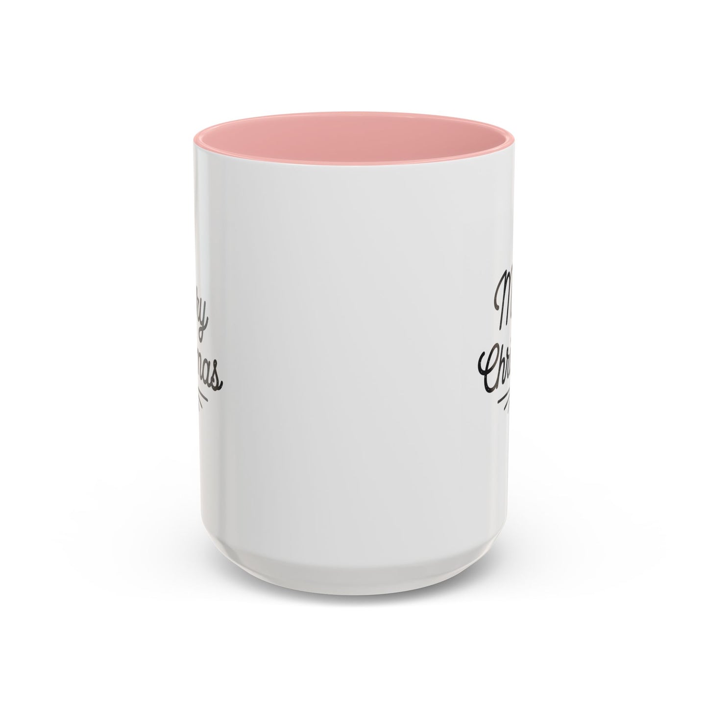 Christmas Mug - Merry Christmas Black Text Tree Star Present