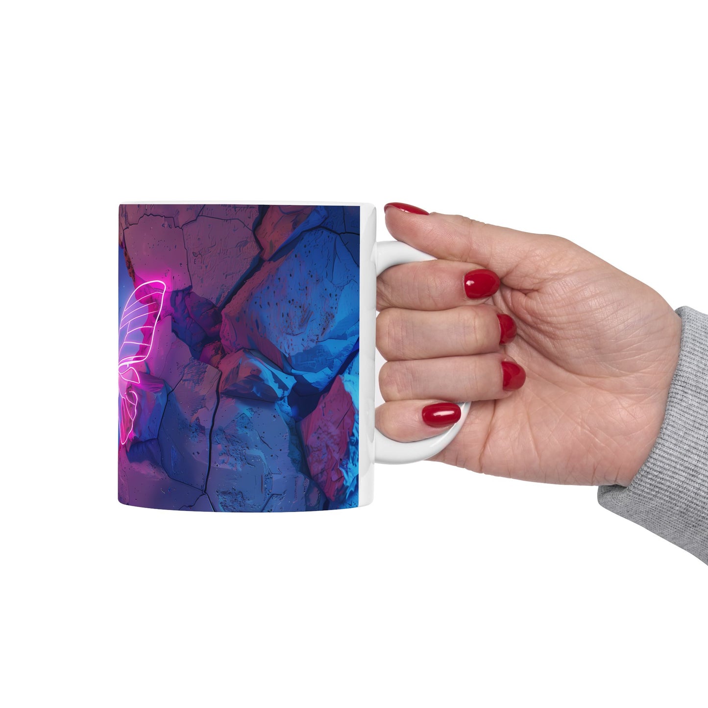 Artistic Mug - Neon Butterfly