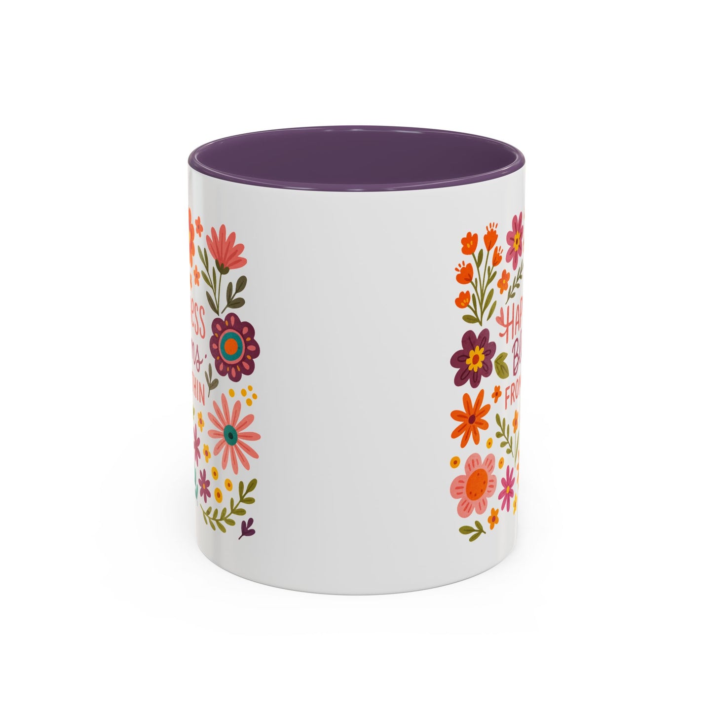 Motivation Mug - Happiness Blooms From Within