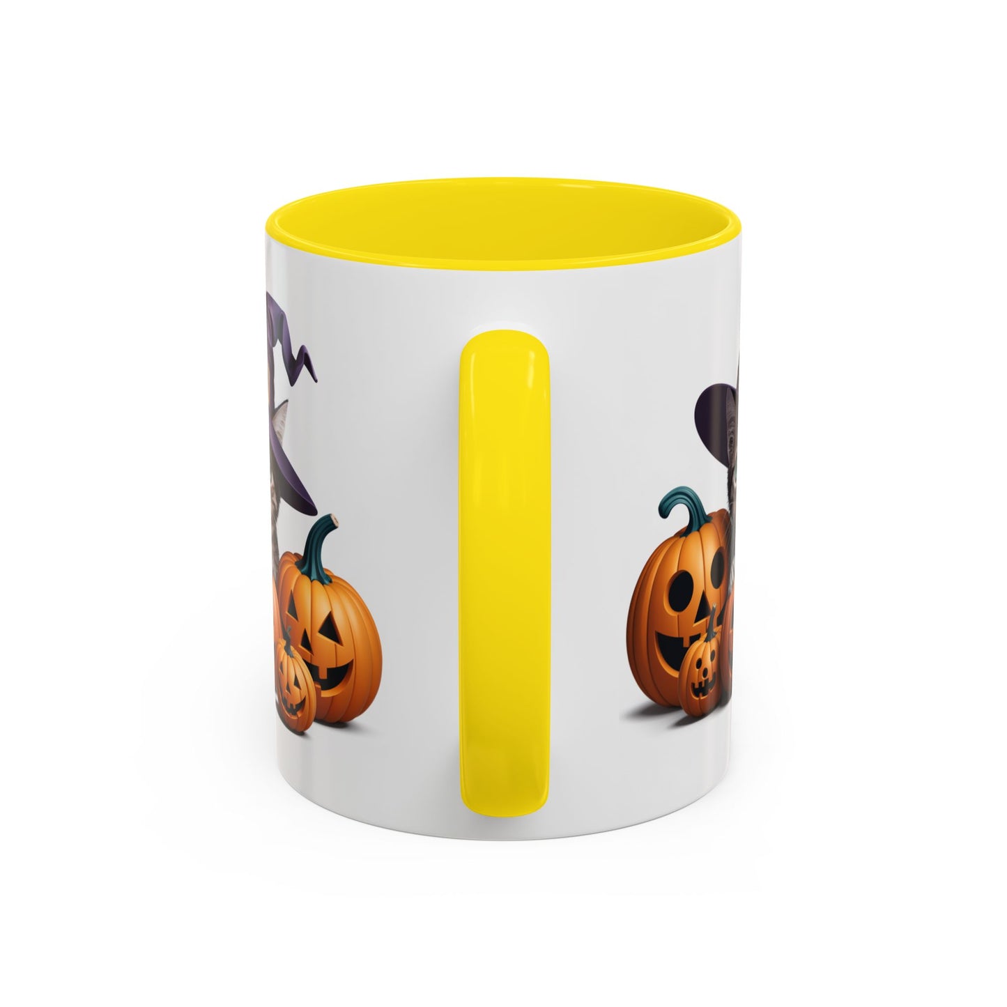 Halloween Mug - Witch Cat Hiding In Pumpkins