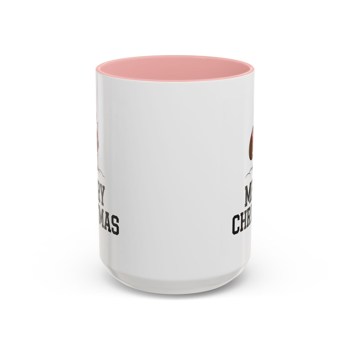 Christmas Mug - Merry Christmas Black Text Santa Walking