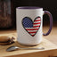 4th of July Mug - USA Flag Heart
