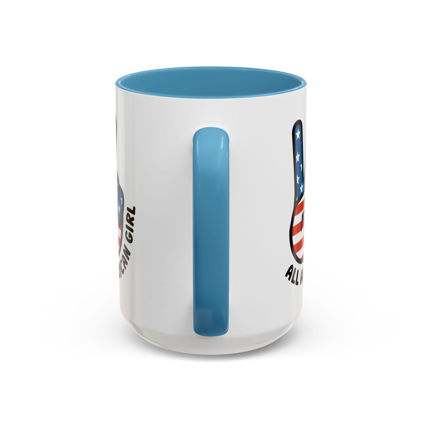 4th of July Mug - All American Girl Peace Sign