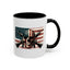4th of July Mug - Skull Guns Flag