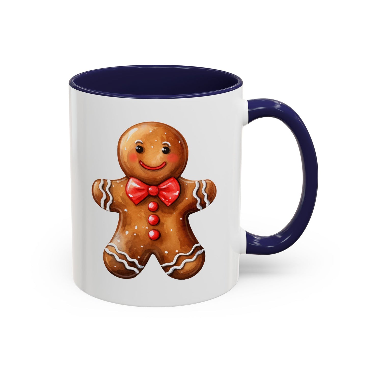 Christmas Mug - Gingerbread Man Red Bow