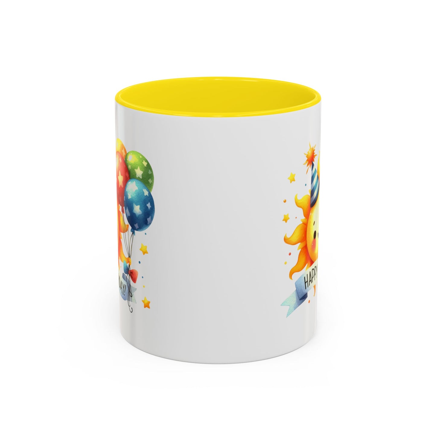 Birthday Mug - Happy Birthday Sun & Balloons