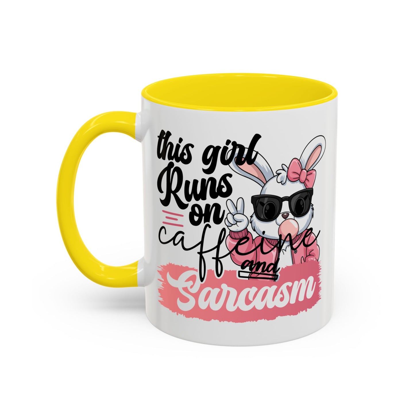 Humor Mug - This Girl Runs on Caffeine & Sarcasm