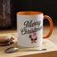 Christmas Mug - Merry Christmas Black Text Santa Present