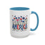 4th of July Mug - Floral America Patriotic