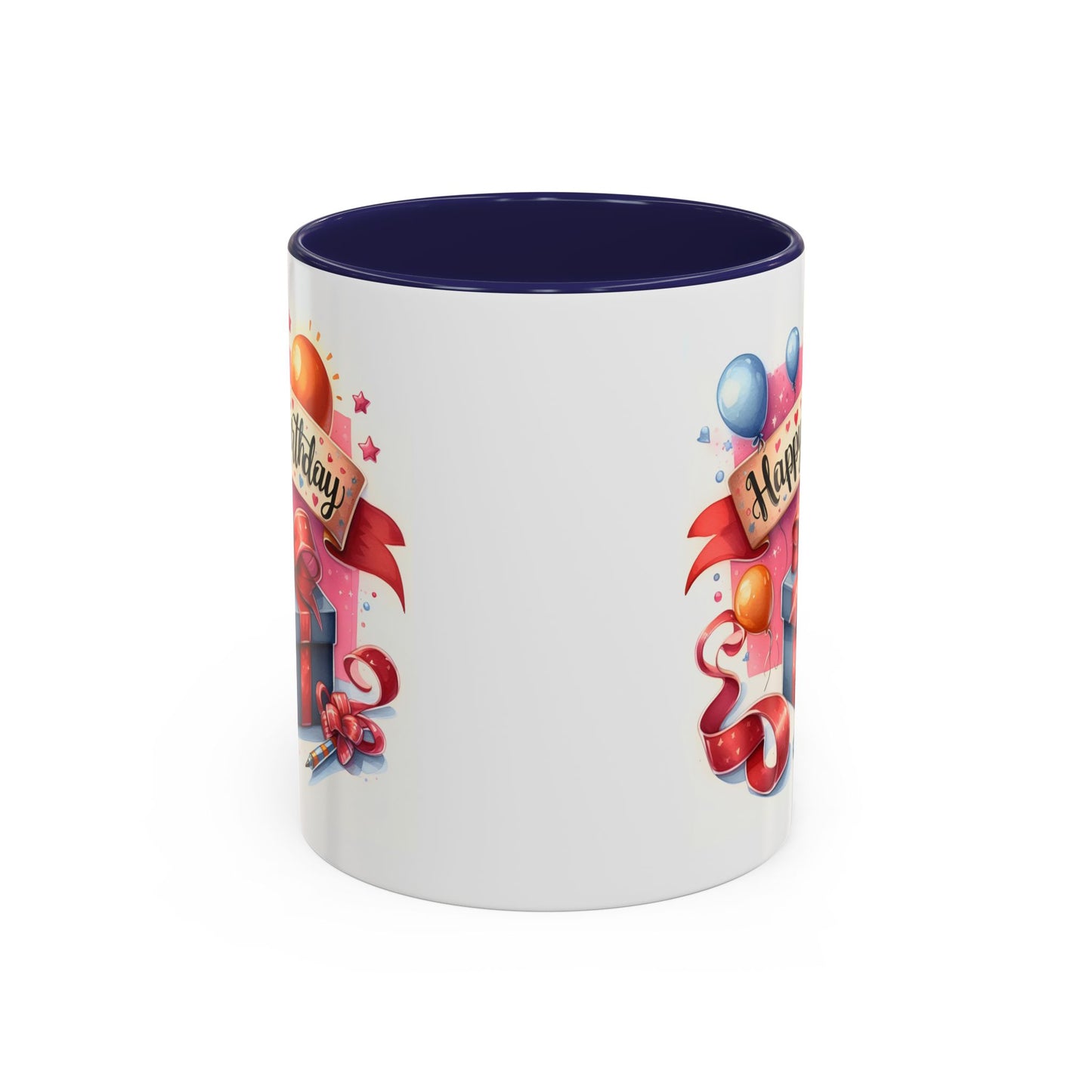 Birthday Mug - Present Pen Balloons
