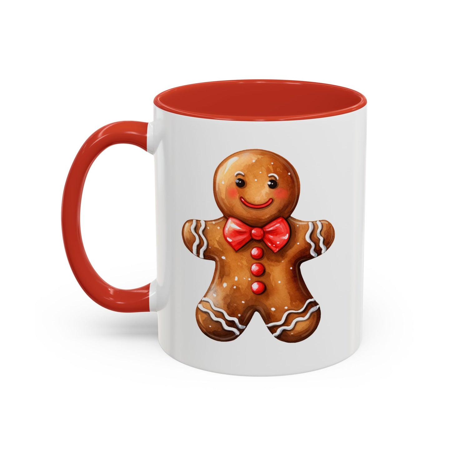 Christmas Mug - Gingerbread Man Red Bow