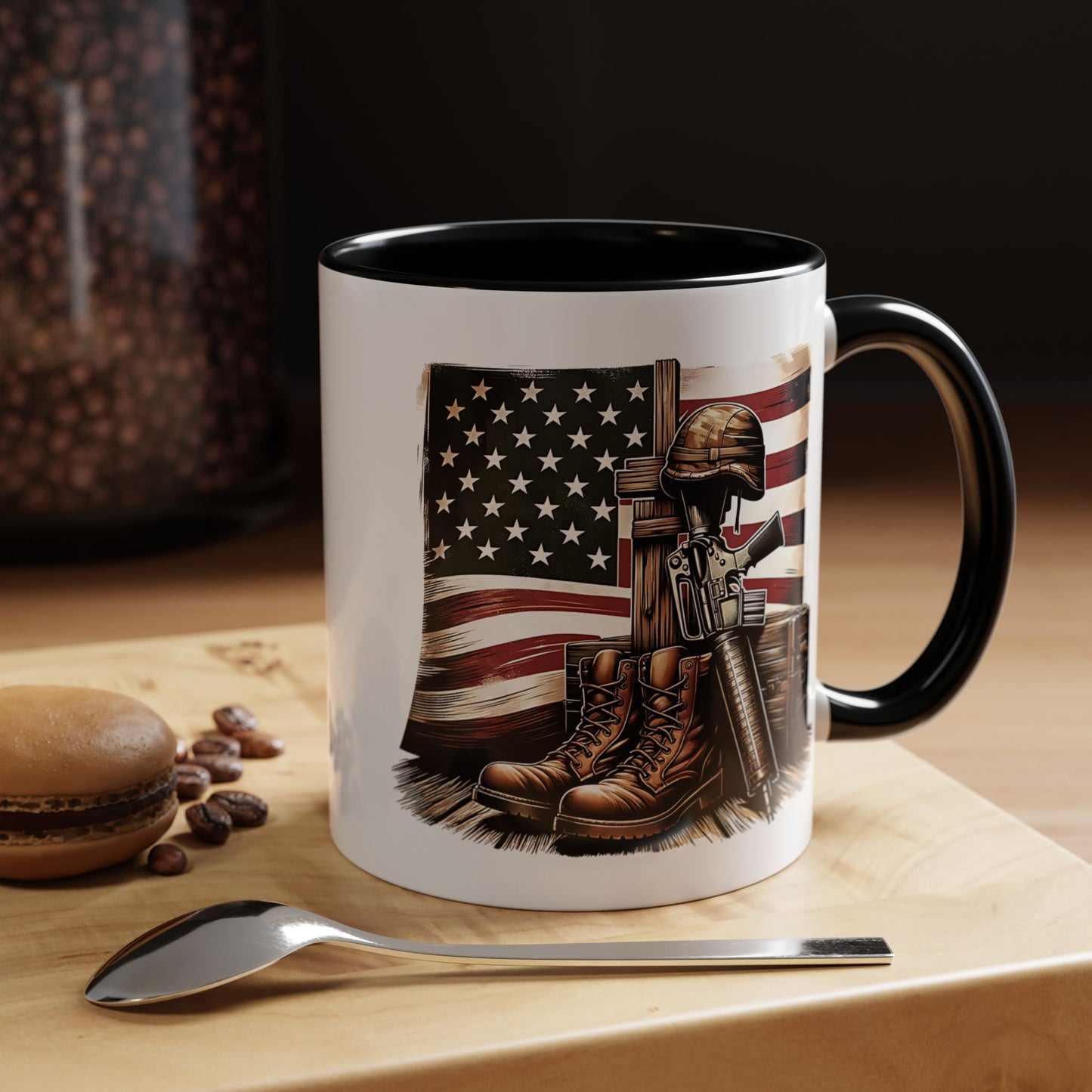 4th of July Mug - Fallen Soldier Boots Flag 3